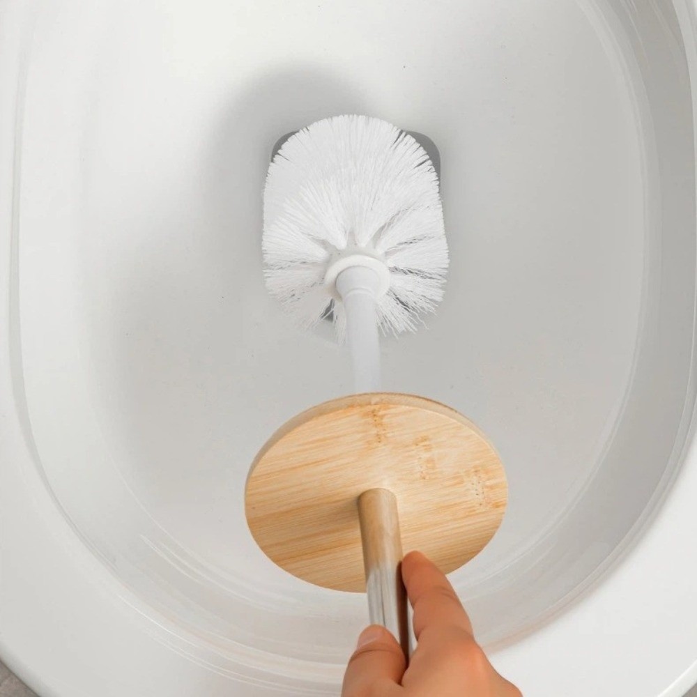 Brush Bristle Set - Anti-Tropf Toilettenbürsten-Set mit Standfuß, Weiche Borsten,