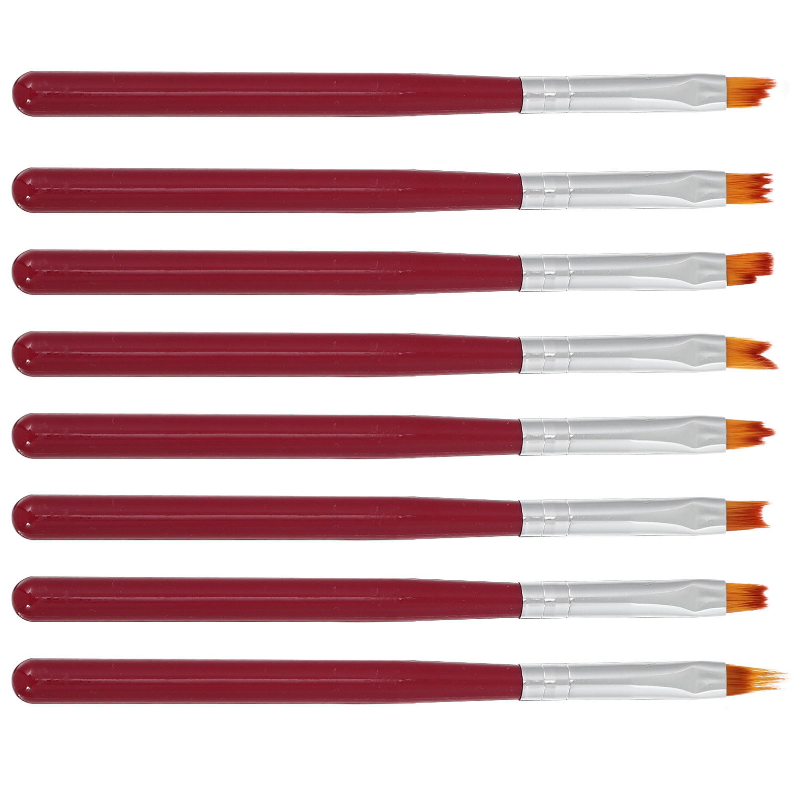 Brush Bristle Set - 8-teiliges Nail-Art-Pinselset mit Nylonborsten und langem