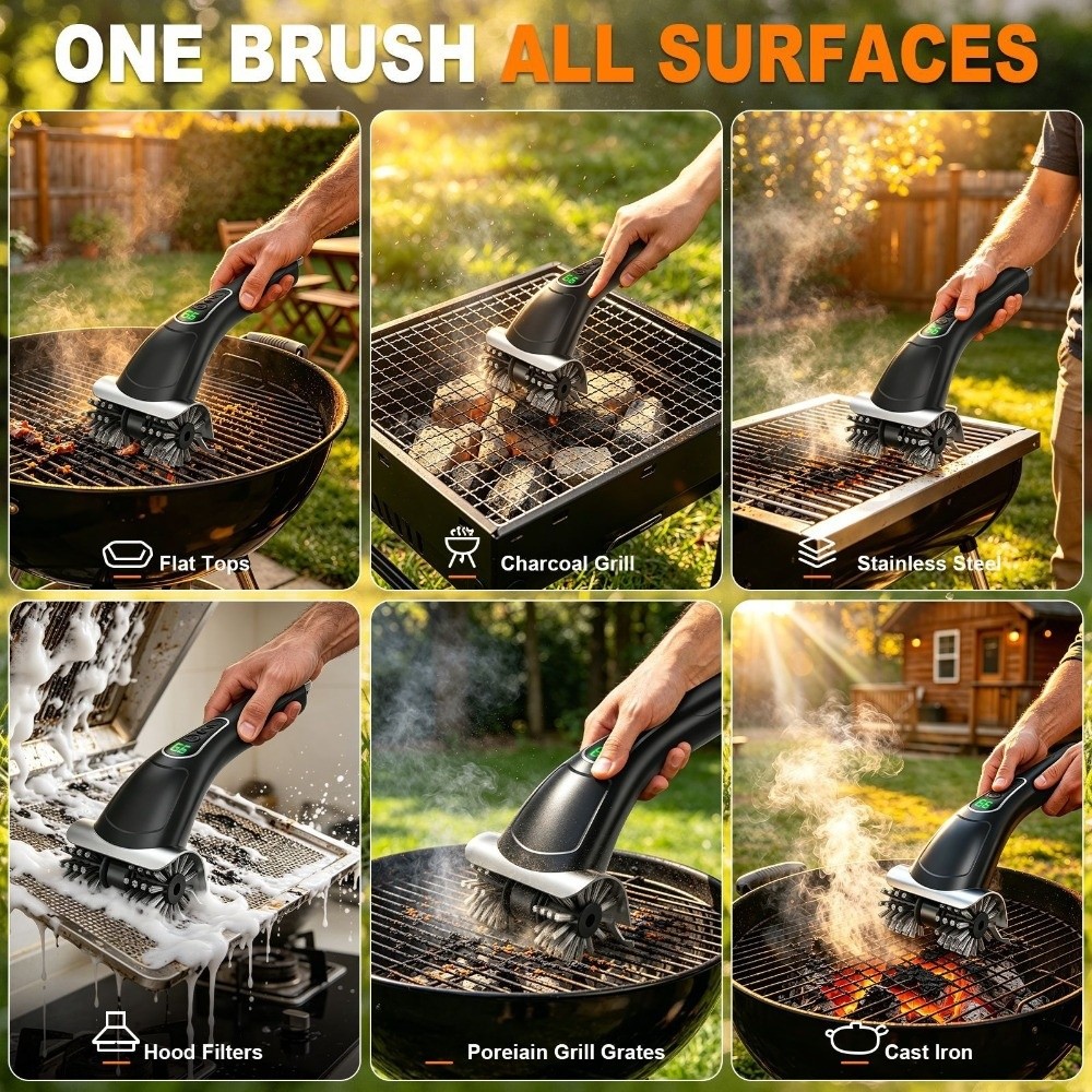 Elektrische Grillbürste mit 2  – Brush Bristle Set Bewertung und Preis